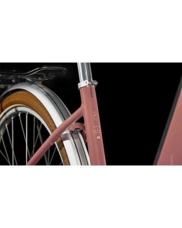 Vélo électrique urbain Femme ELLA CRUISE HYBRID 500 Rose