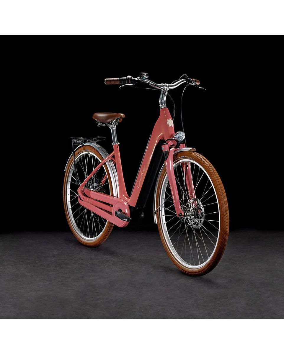 Vélo électrique urbain Femme ELLA CRUISE HYBRID 500 Rose